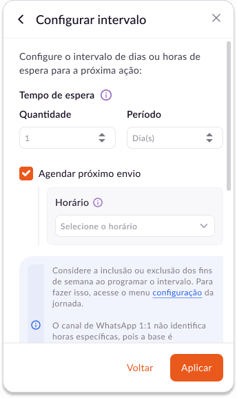 Incompatibilidade de canal sinalizada no intervalo